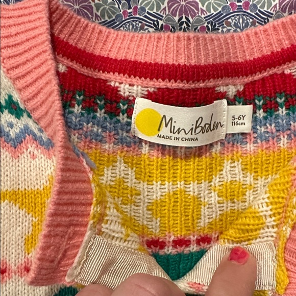 Mini Boden Colorful Patterned  Sweater - Picture 3 of 3